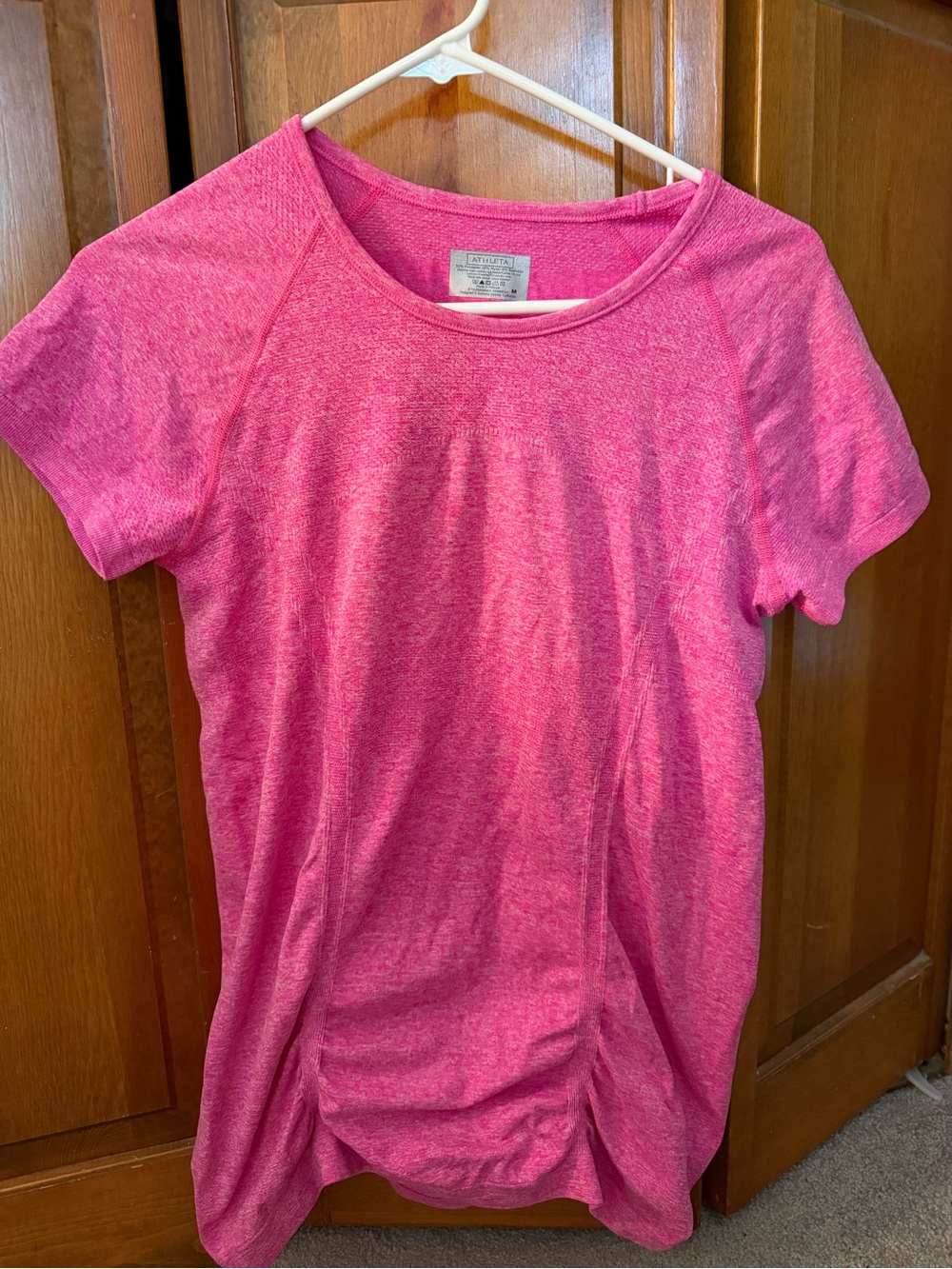Athleta Pink Short-Sleeve Scoop Neck Active Tee